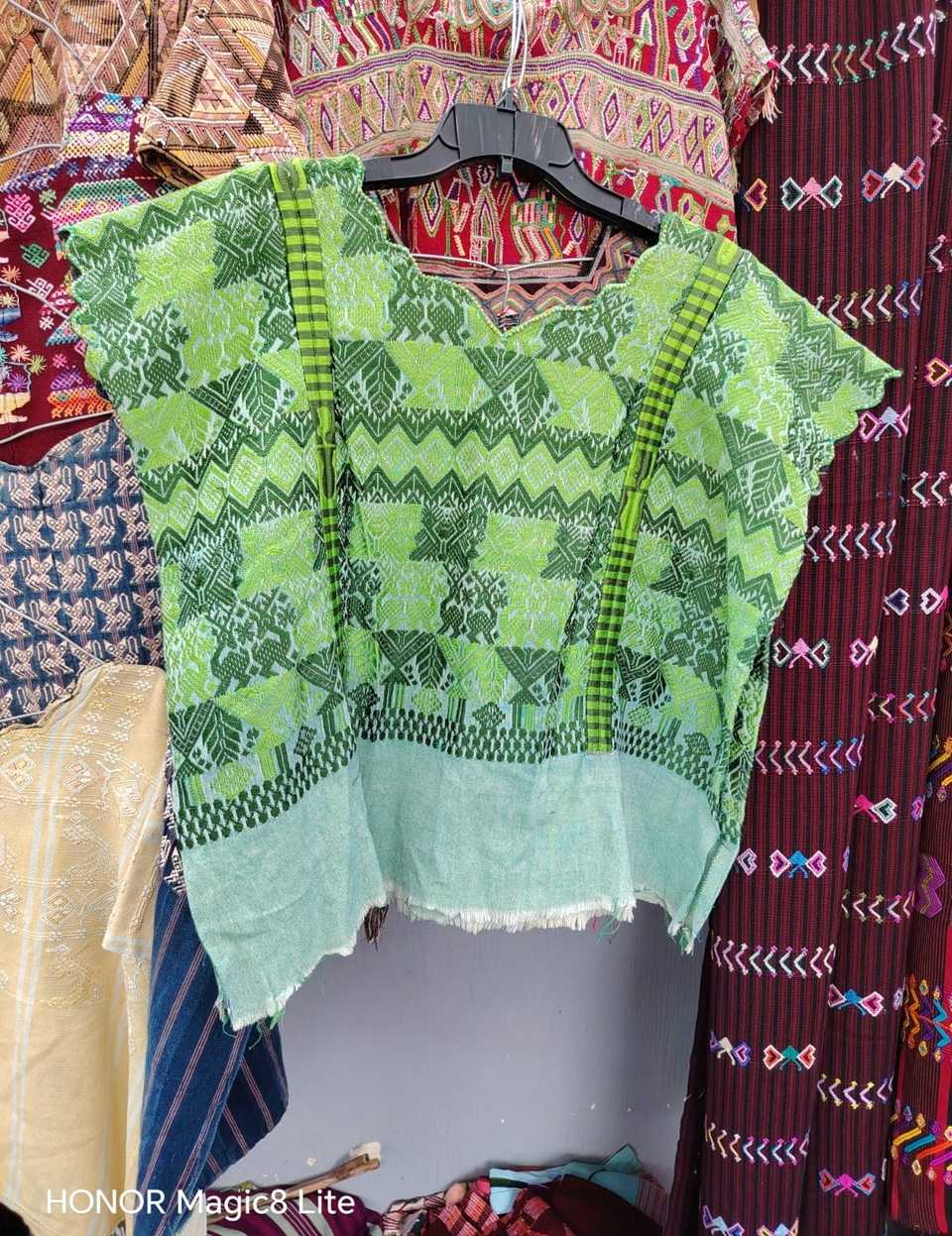 Bright green Xela huipil #5-335