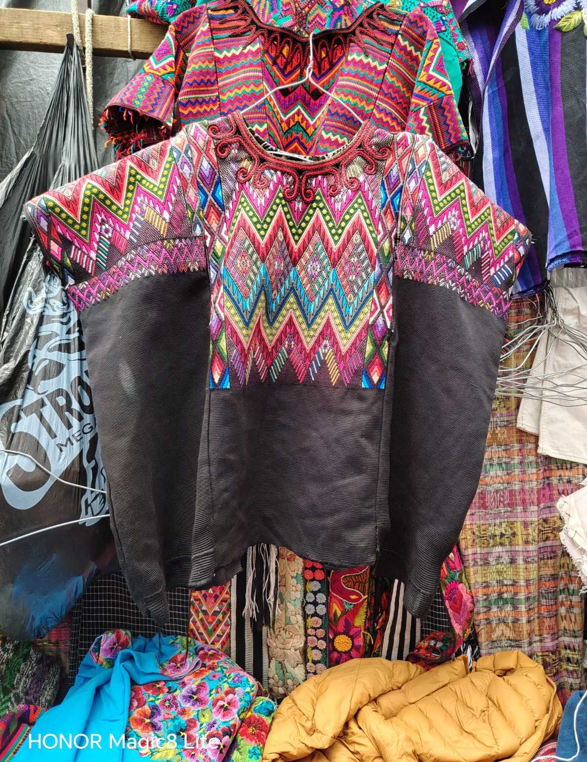 Colourful zigzag Chichicastenango huipil #4-56