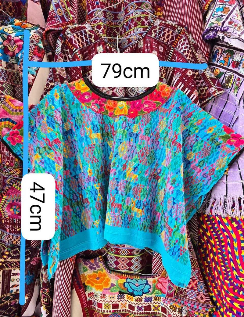 Bright Blue Coban Huipil #6-382