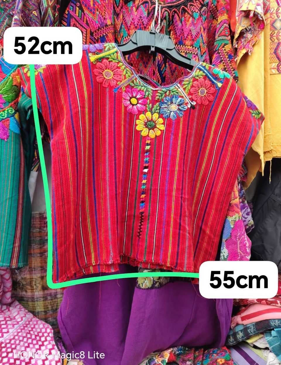 Floral red Santiago huipil #4-259