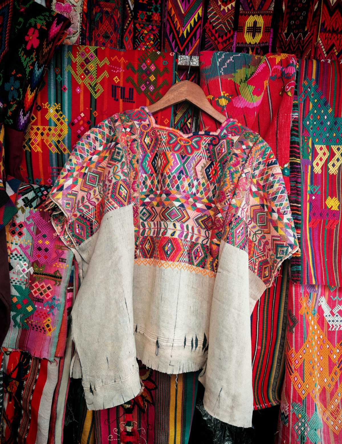 Colourful Geometric Chichicastenango Huipil #6-323