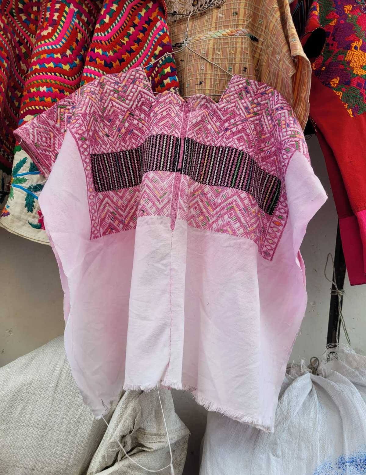 Berry and white Nahuala huipil #2-108