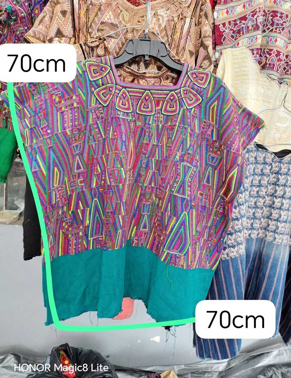 Pink and green Nebaj huipil #5-361