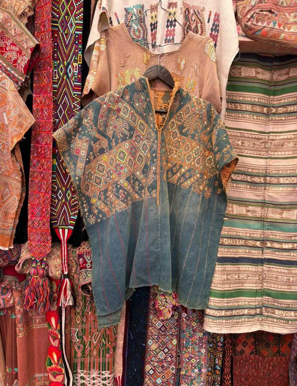 (Reserved for Eva) Indigo Nahuala huipil #2-96