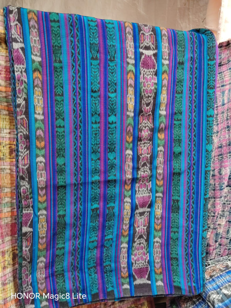 Blue and green ikat corte (Reserved for Sarah)