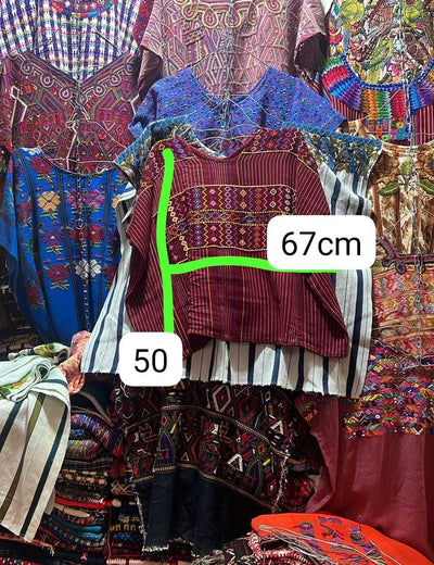 (reserved for April) Burgundy Colotenango huipil #2-129