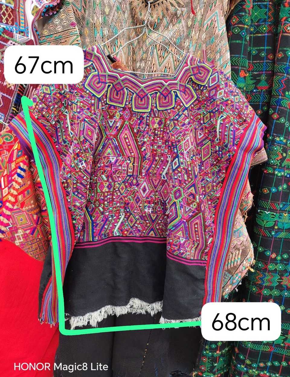 Pink and black Nebaj huipil #5-412