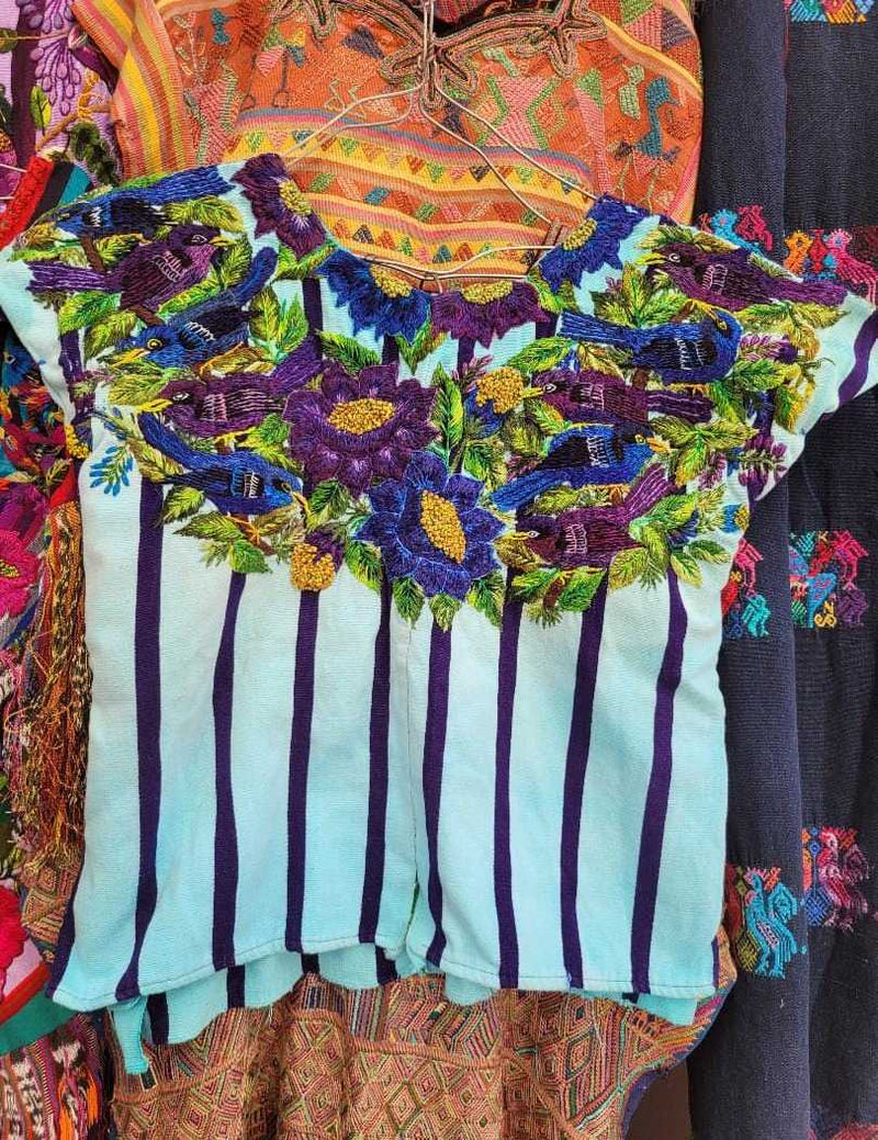 Blue and Plum Santiago Huipil #1-44