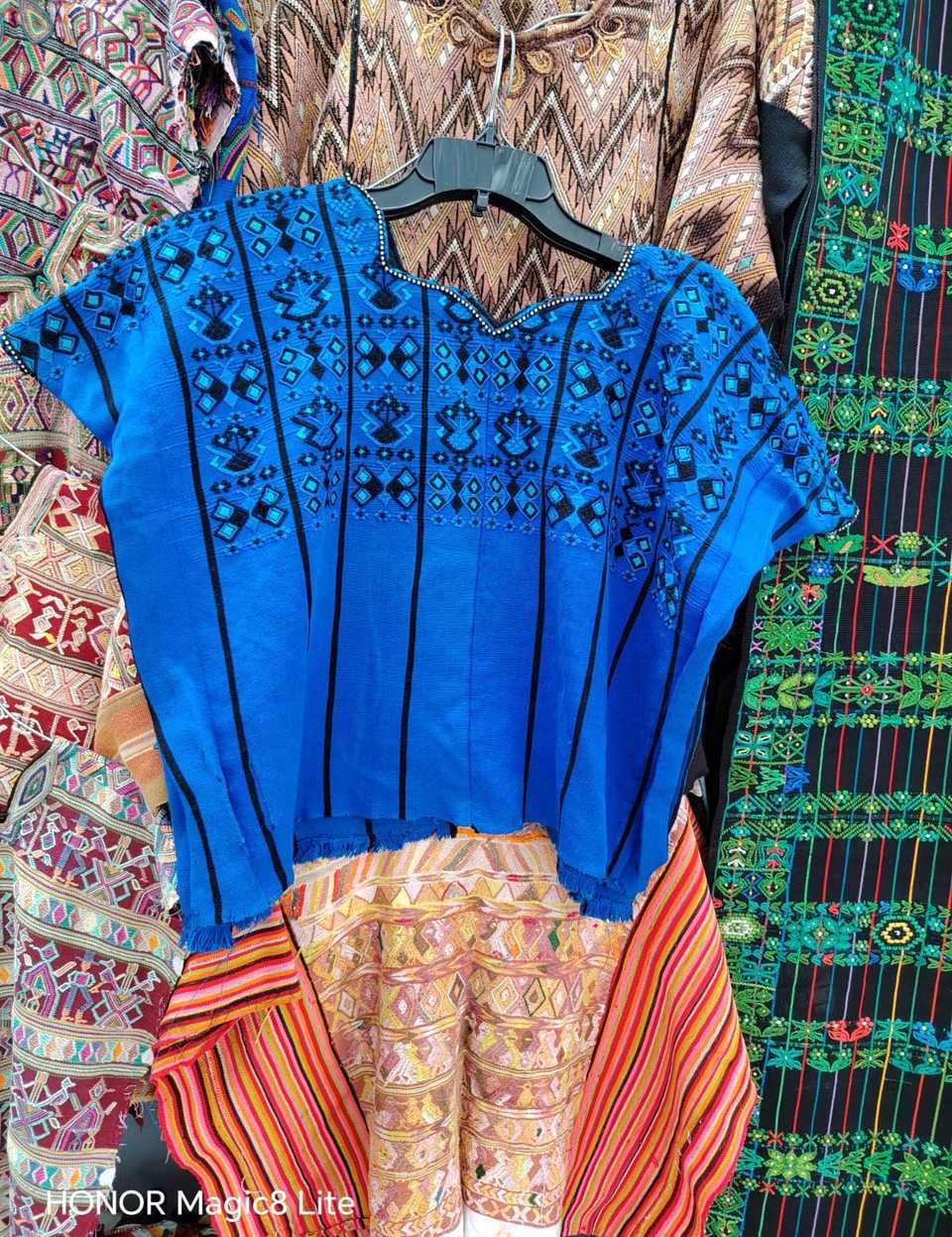 Bright blue San Lucas Toliman huipil #5-279