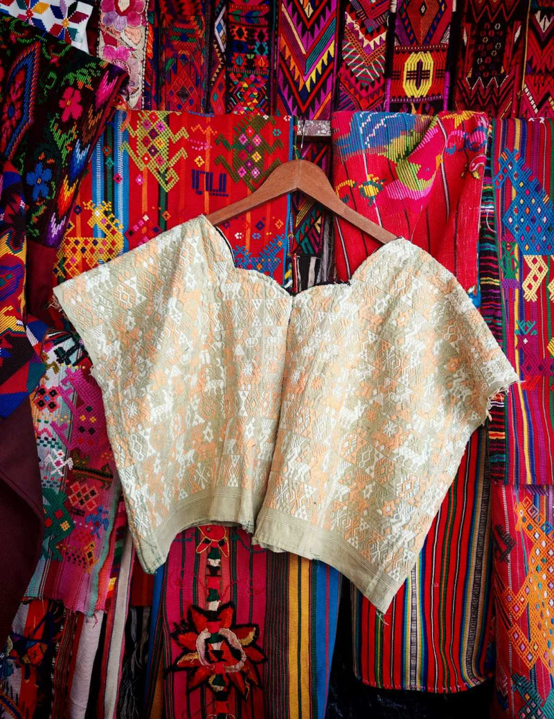 Fawn and Orange Coban Huipil #6-294