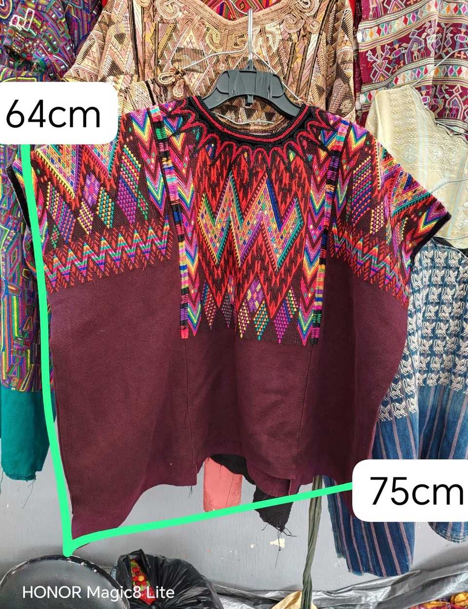 Maroon and red Chichicastenango huipil #5-357