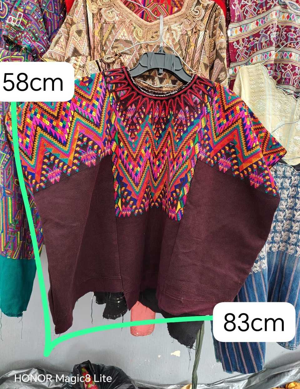 Maroon and pink Chichicastenango huipil #5-356