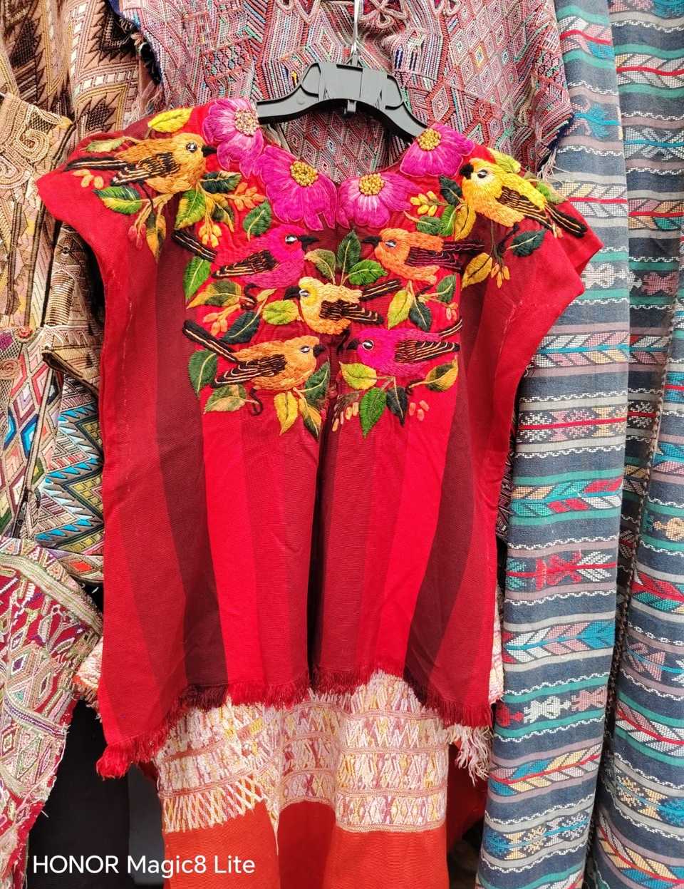 Bright red Santiago huipil #4-315