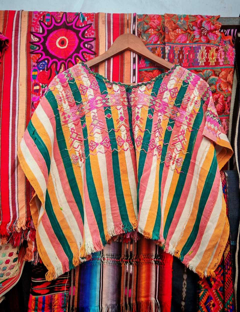 Candy stripes San Lucas Toliman huipil #5-22