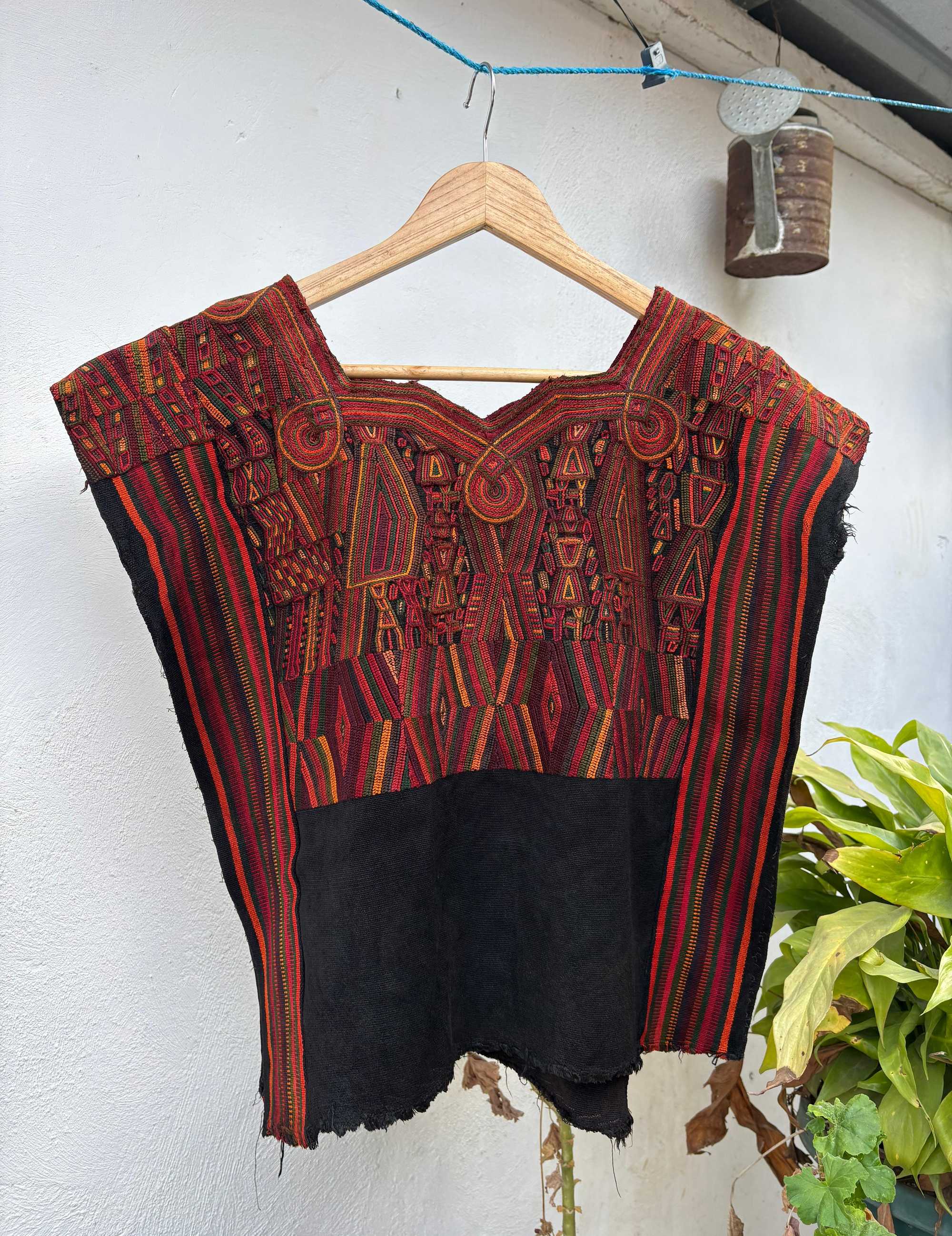 Red and black Nebaj huipil #2-128