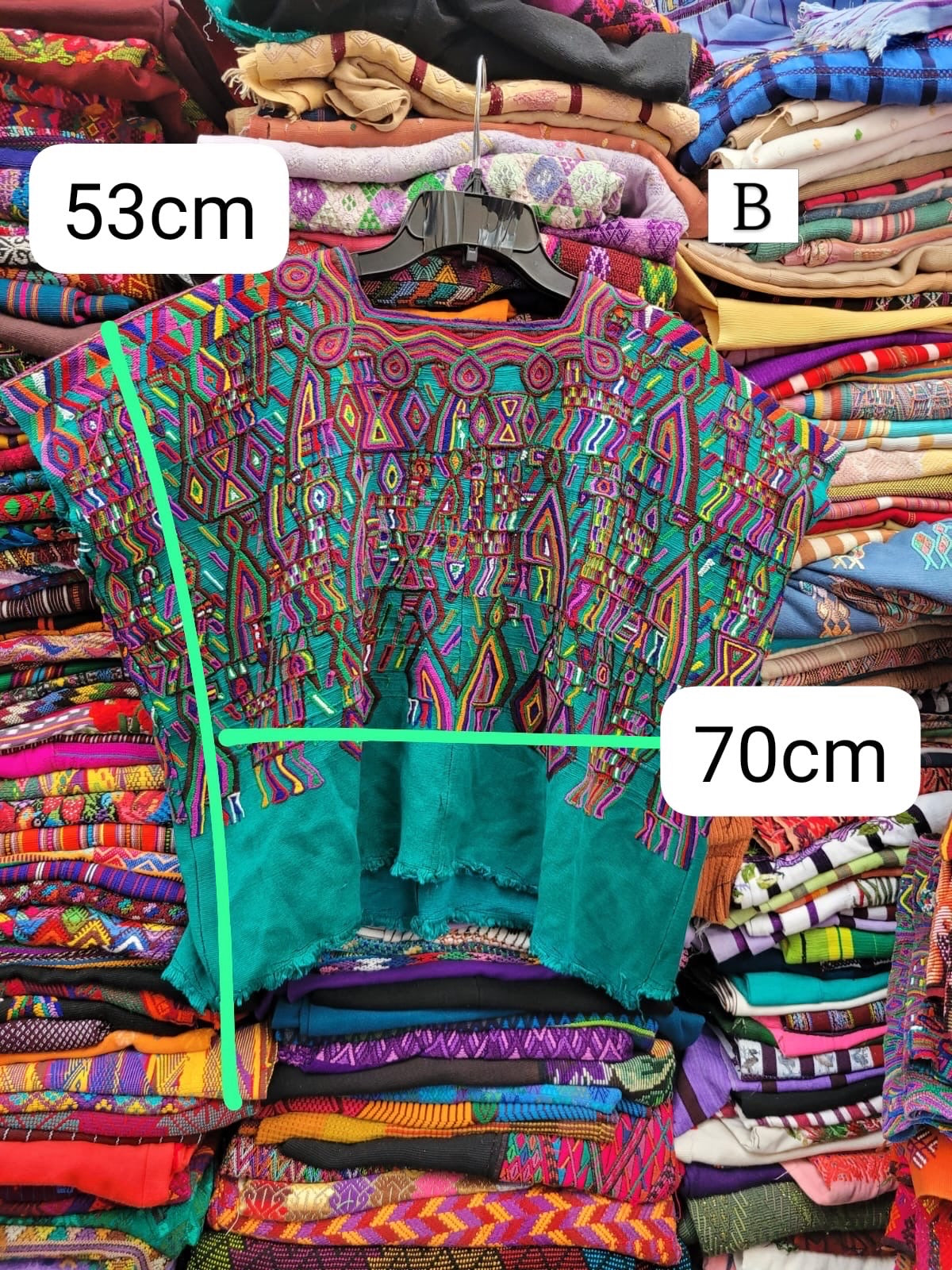 Green and pink Nebaj huipil for Anne