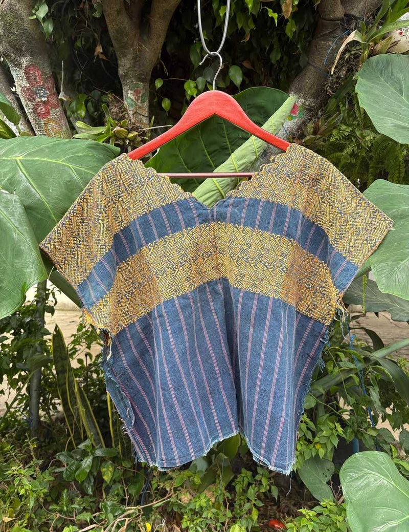 Indigo and Gold Nahuala Huipil #6-201