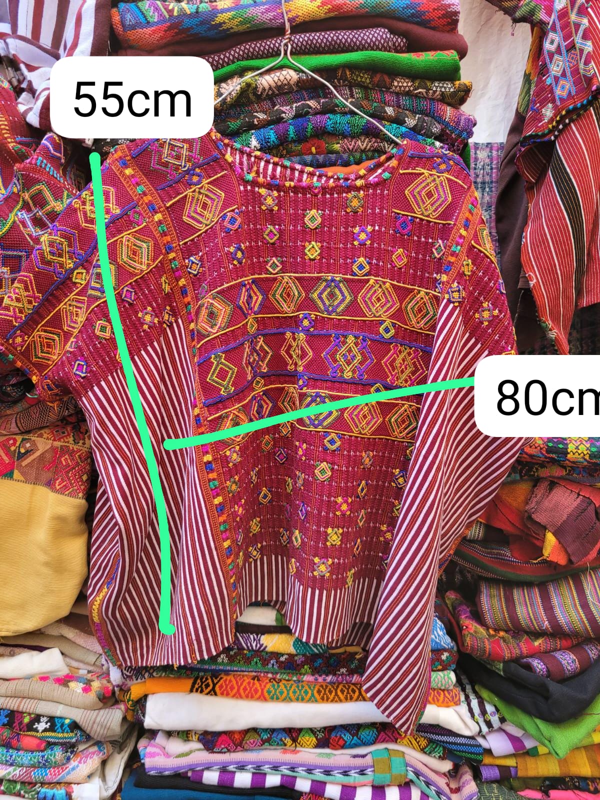 1 pink San Lucas Toliman & 1 red Colotenango huipil (reserved for Janelle)
