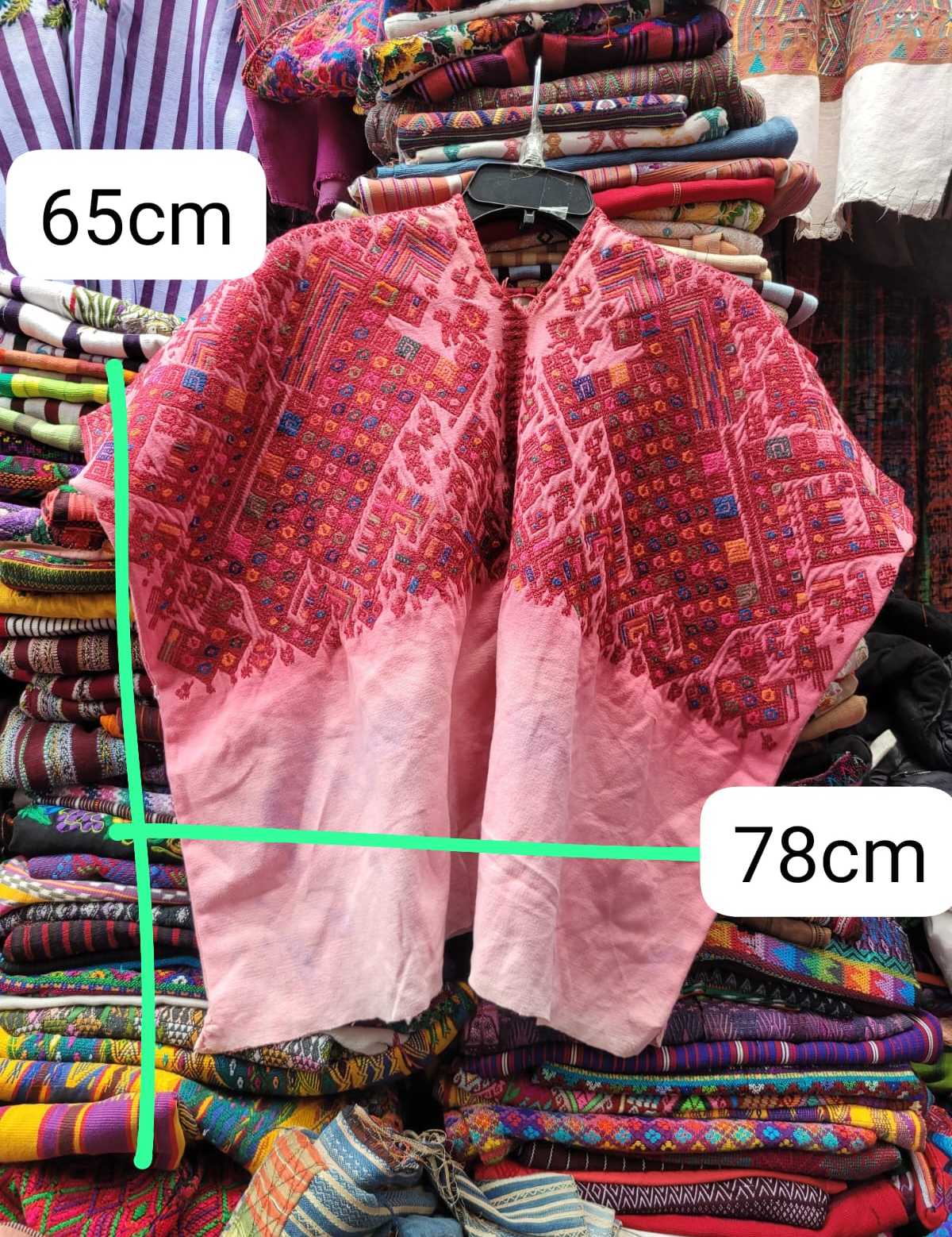 Hot pink Nahuala huipil #3-38