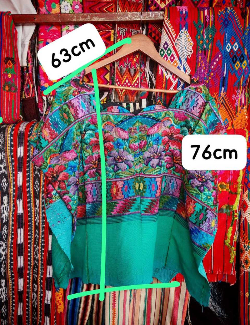 Turquoise Aguas Calientas huipil #6-89