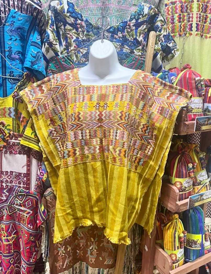 Mustard Yellow San Lucas Toliman Huipil #6-351