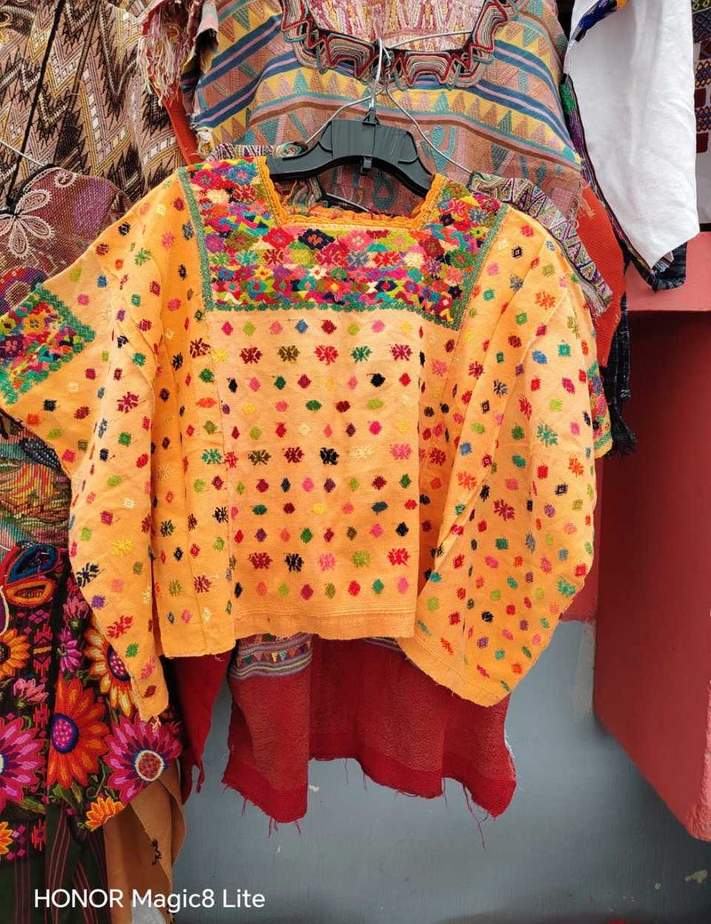 Orange Coban huipil #5-164