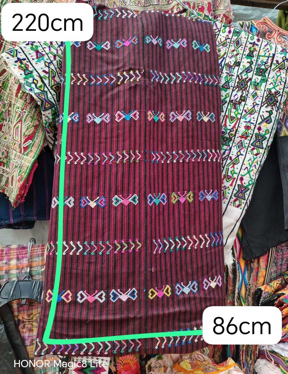 Traditional burgundy Colotenango corte #4-296