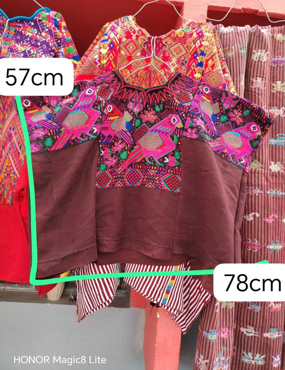 Pink and maroon Chichicastenangoj huipil #6-5