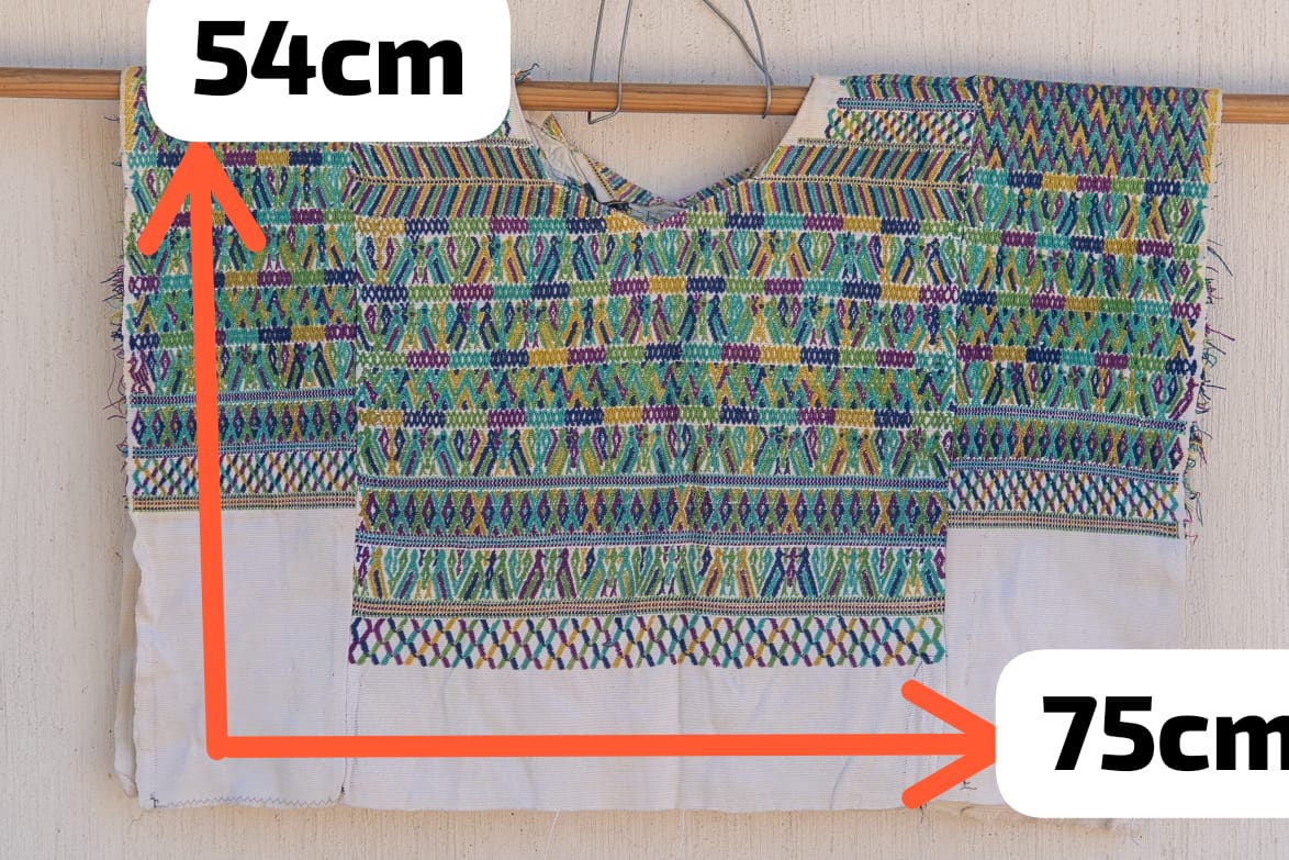 Blue and white San Juan Cotzal huipil for Anne