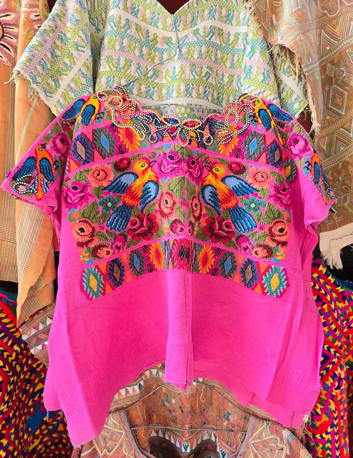 Hot pink Comalapa Huipil #6-250
