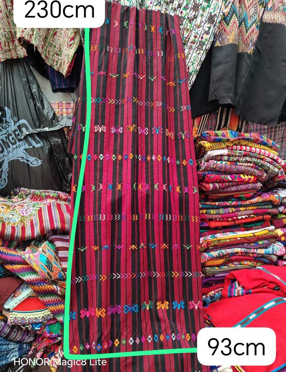 Burgundy and black striped Colotenango corte #4-295