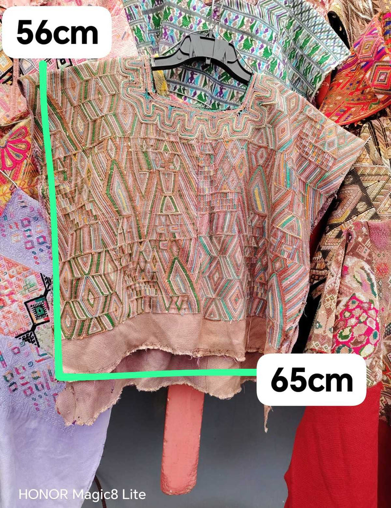 Pale pink Nebaj huipil #4-82