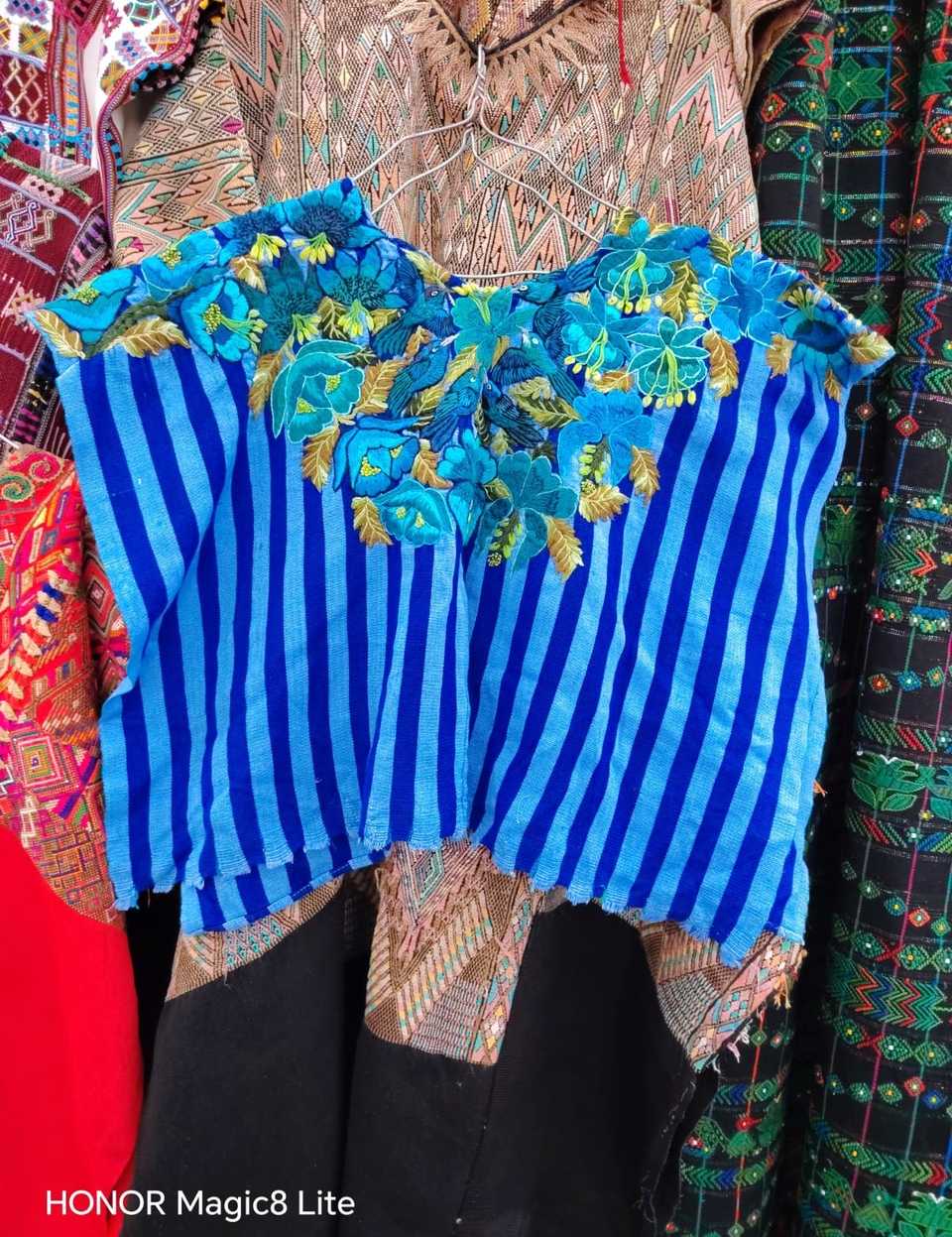 Bright blue Santiago huipil #5-421