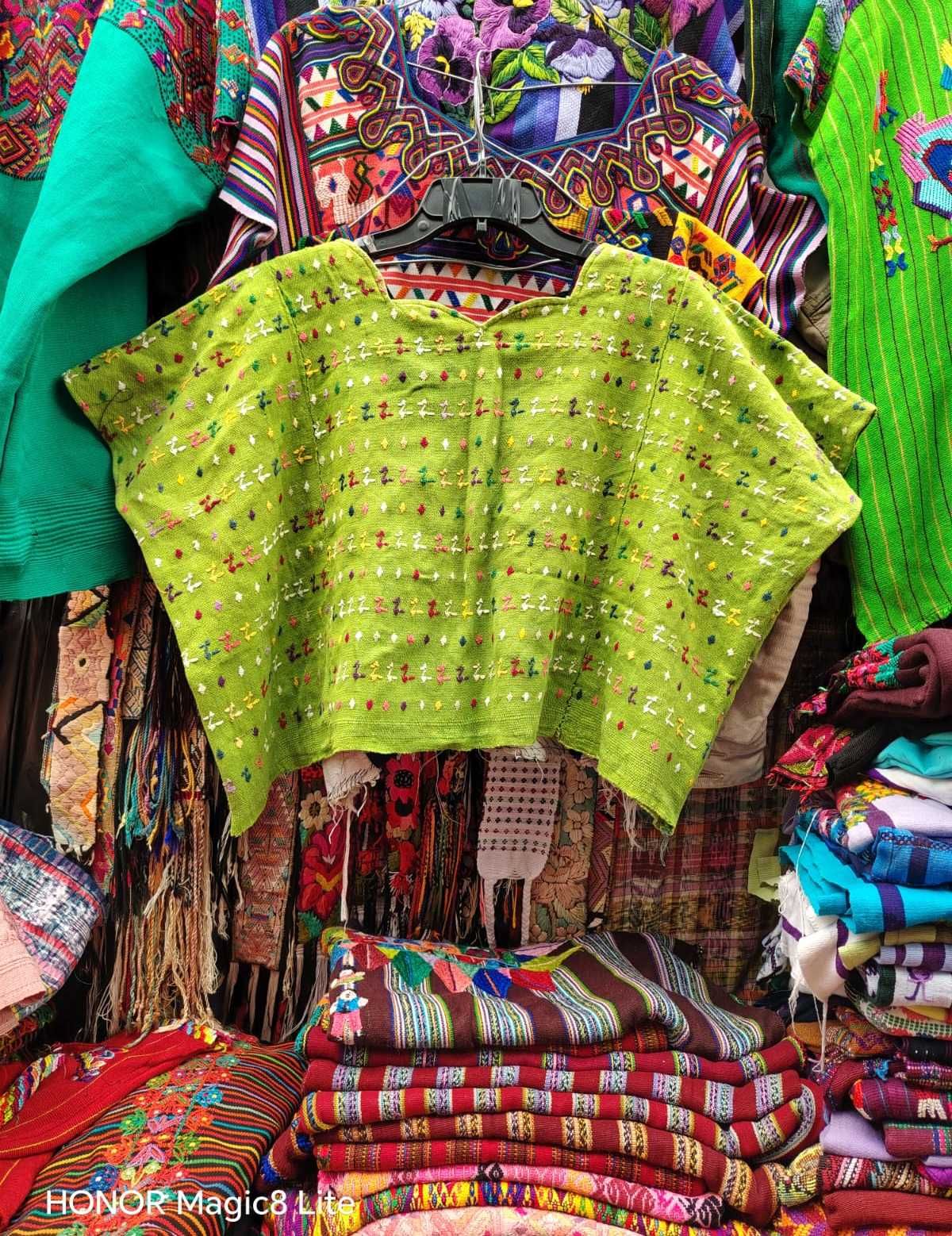 Lime green Coban huipil #4-114