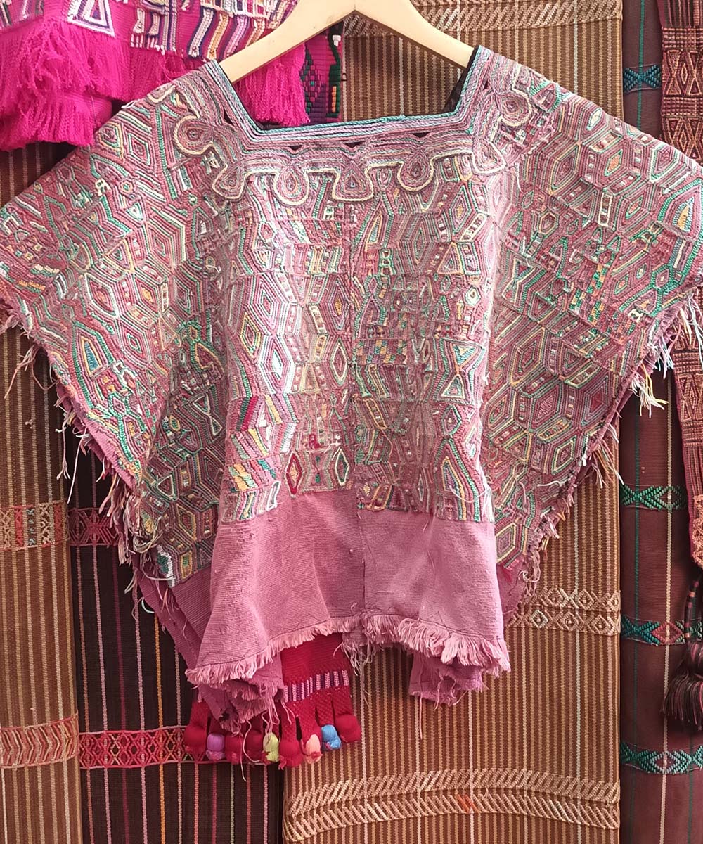 Pink and Mint Nebaj Huipil
