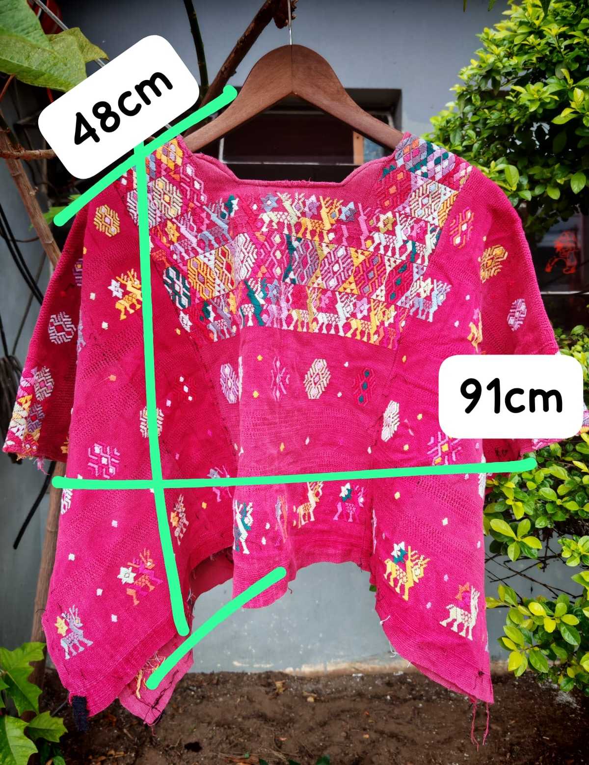 Deep pink Coban huipil #6-181