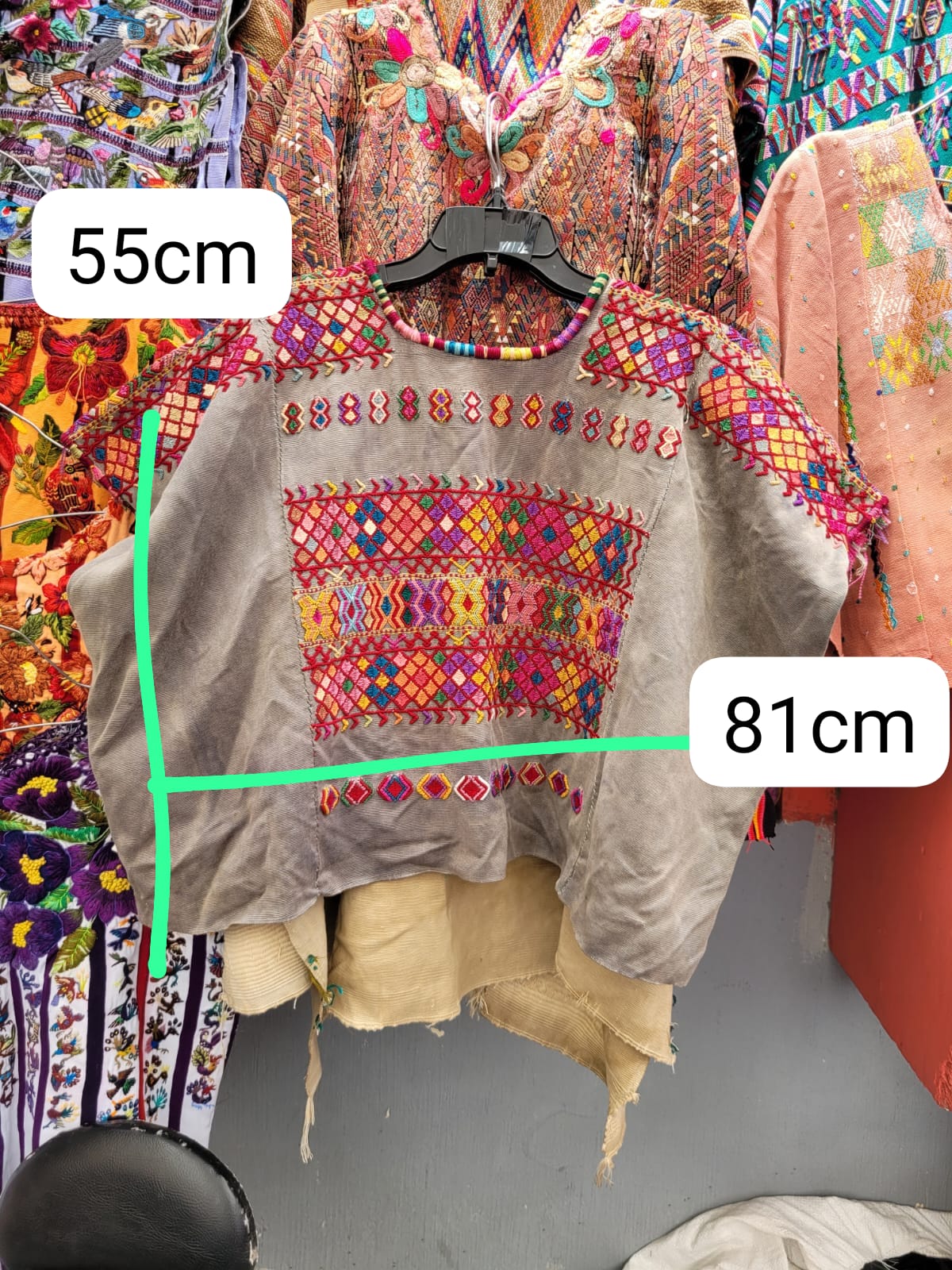 Grey Colotenango huipil for Sarah