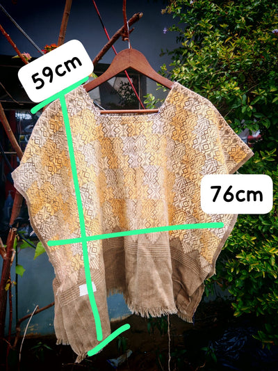 Yellow and brown huipil (Reserved for April)