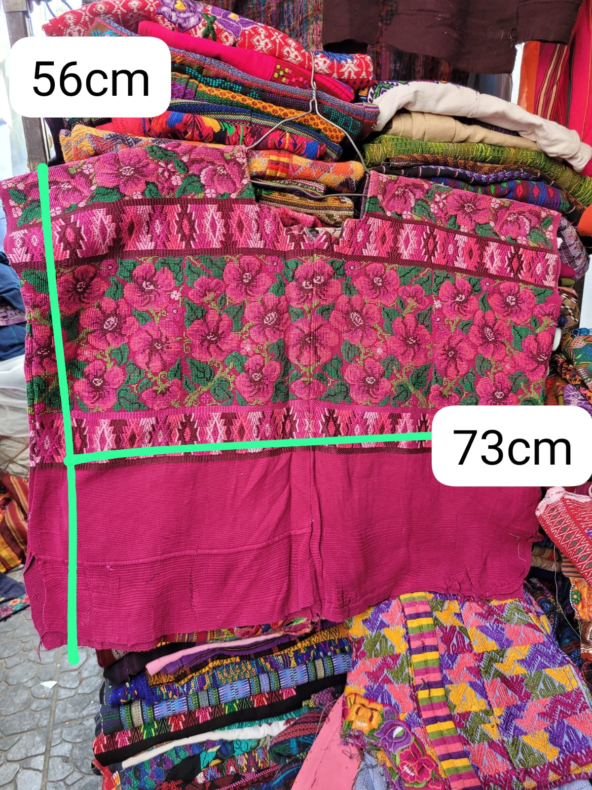 Pink floral Comalapa huipil for Myriam