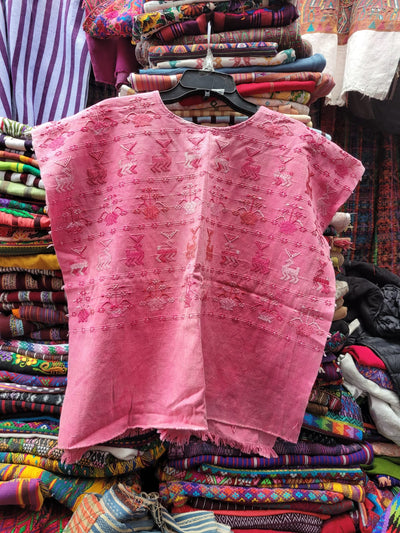 Pink San Lucas Toliman huipil for Margrit