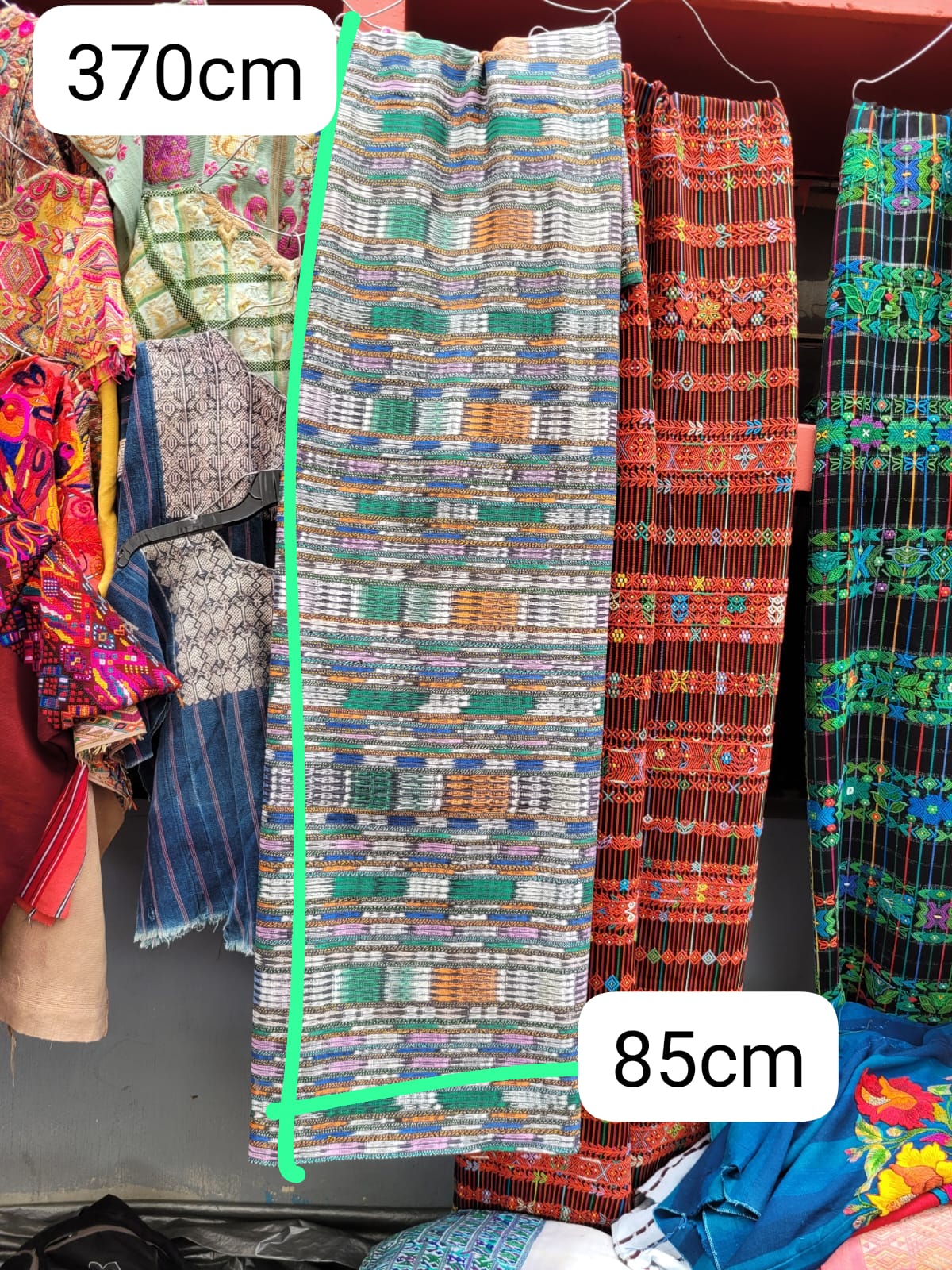 Colourful blue ikat corte for Stacy