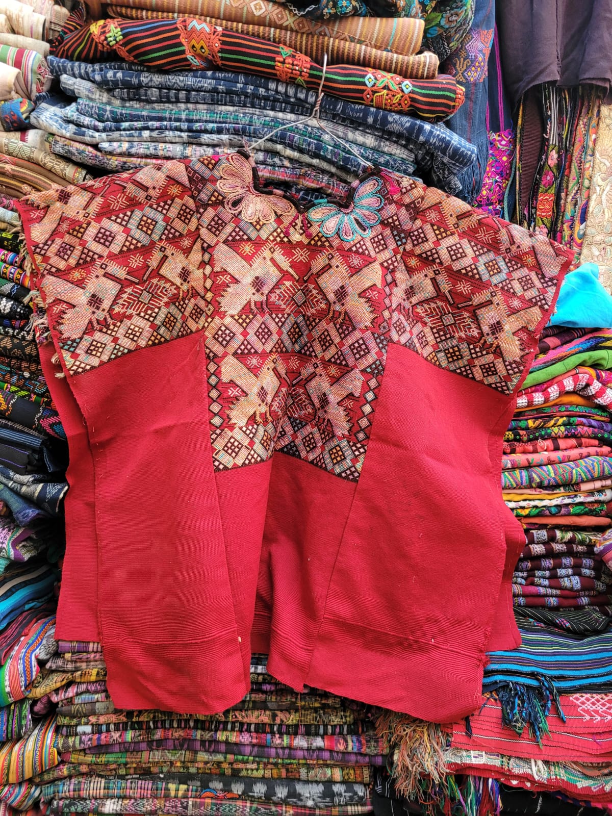 Red and gold Chichi huipil for Rena