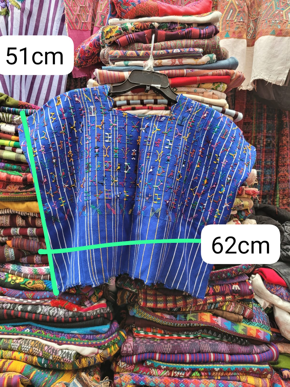 Blue San Lucas huipil for Helen