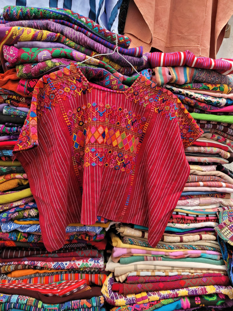 Red Colotenango huipil for Helen