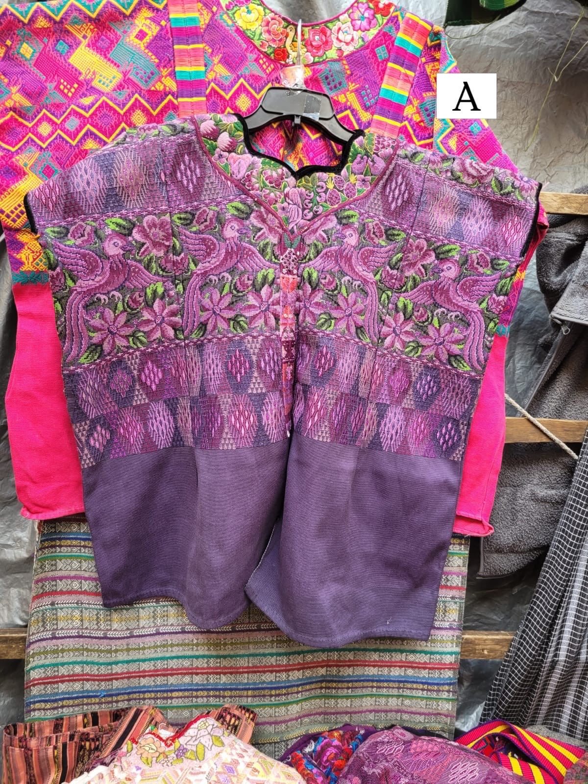 Purple doves Comalapa huipil for Anne