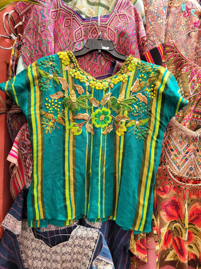 Turquoise Santiago huipil (Reserved for April)