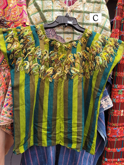 Green Santiago huipil for April