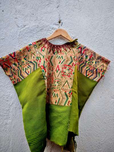 Green Geometric Chichi huipil for Gillian