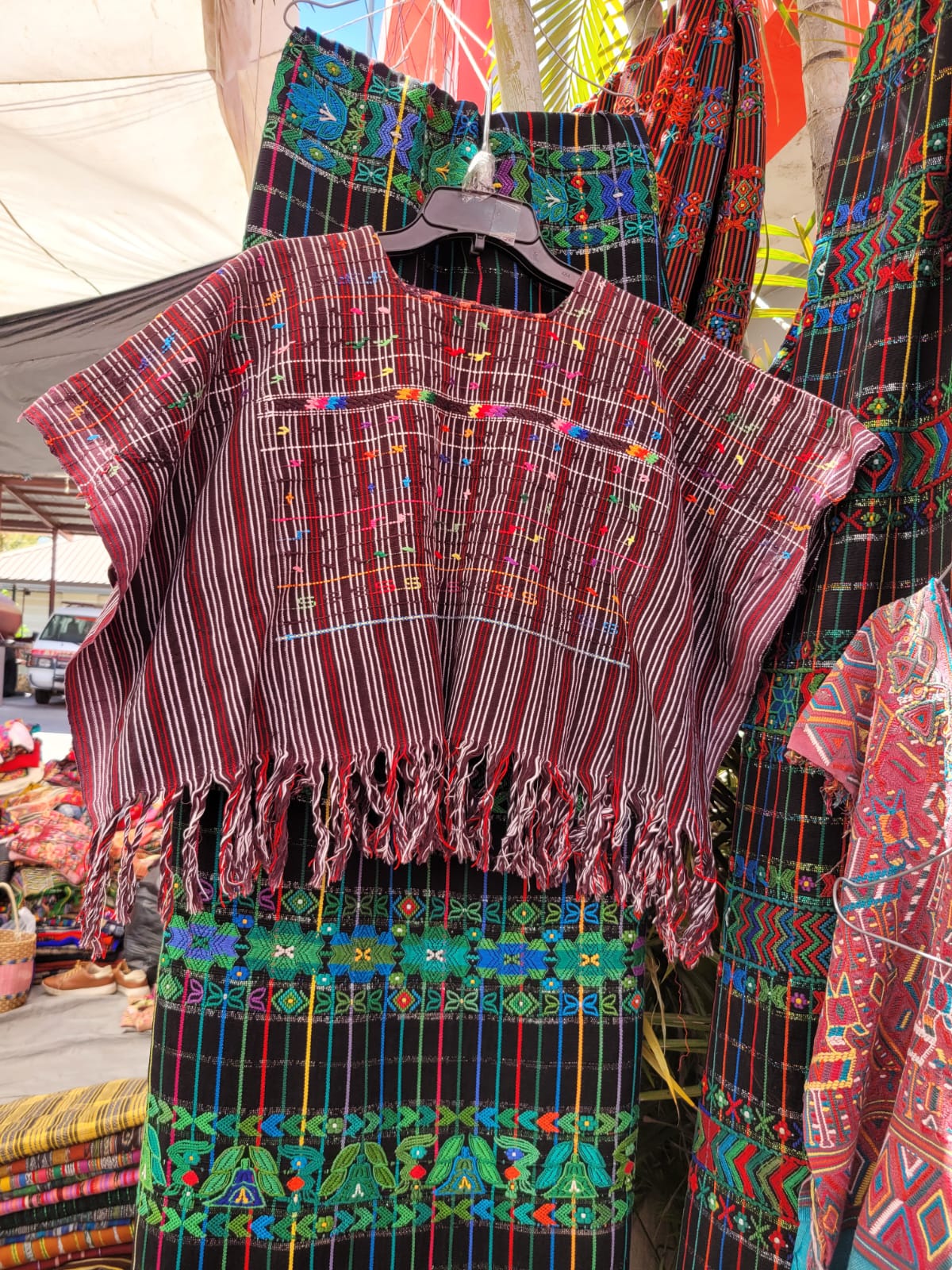 Burgundy Colotenango huipil for Sarah