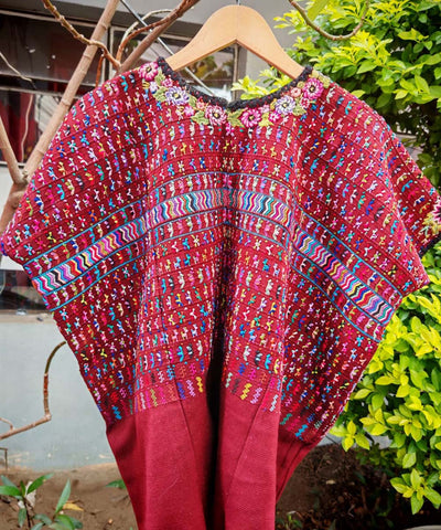 Ruby red San Lucas huipil